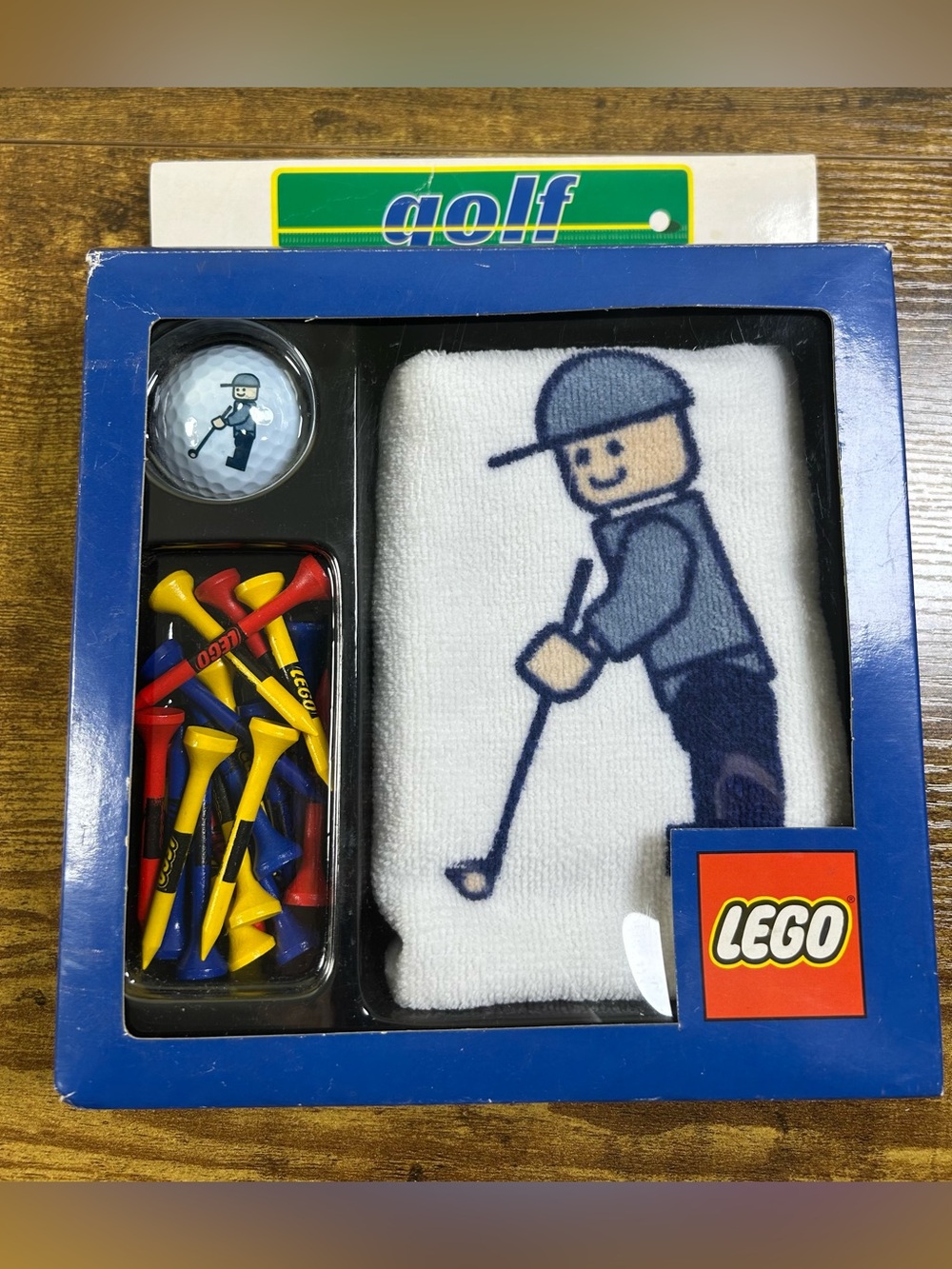 VTG Y2K LEGO Golf Gift Set 2002 RARE NIB Golfer Towel Golf Ball Tees
